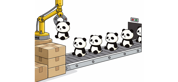 大量生産を象徴するイメージ